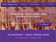 Tablet Screenshot of magic-dinner-show.com